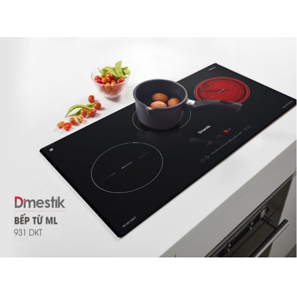 Bếp điện từ ML931 DKT là bếp từ 3 vùng nấu kết hợp giữa 2 từ và 1 hồng ngoại