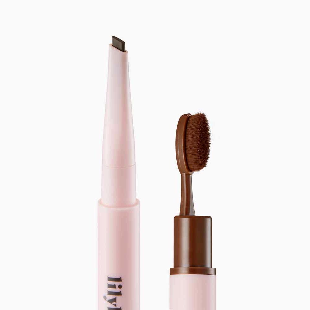 Chì kẻ mày Lilybyred Hard Flat Brow Pencil 2 đầu Siêu Mảnh, Chống Trôi _ HSD: 07/2023