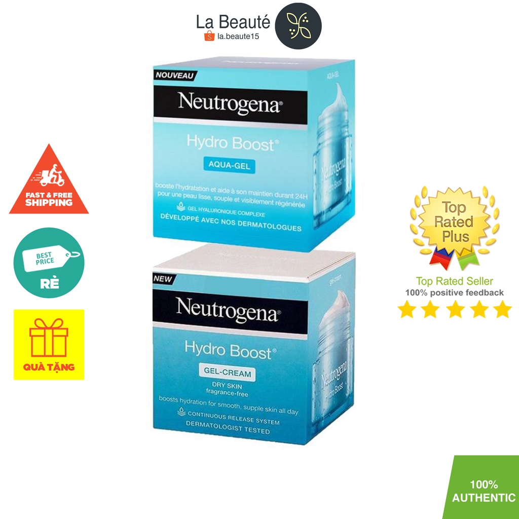 Neutrogena Hydro Boost Aqua Gel & Gel Cream - Kem Dưỡng Ẩm, Cấp Nước Dạng Gel 50ml