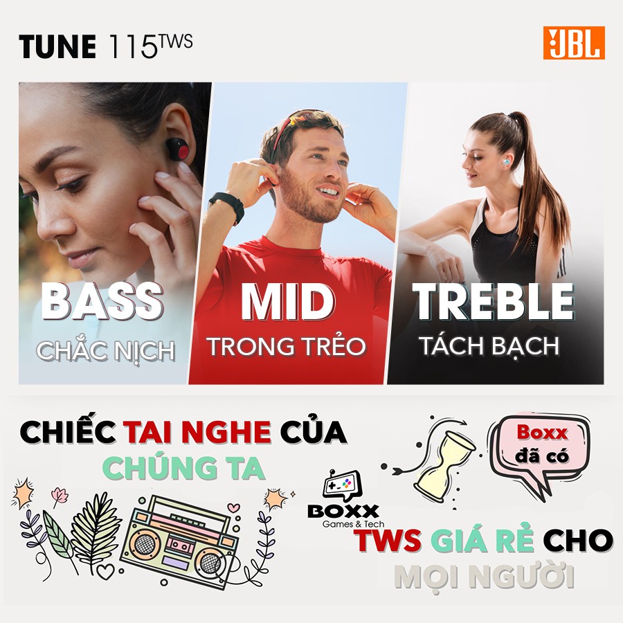 Tai nghe JBL Tune115 TWS True Wireless