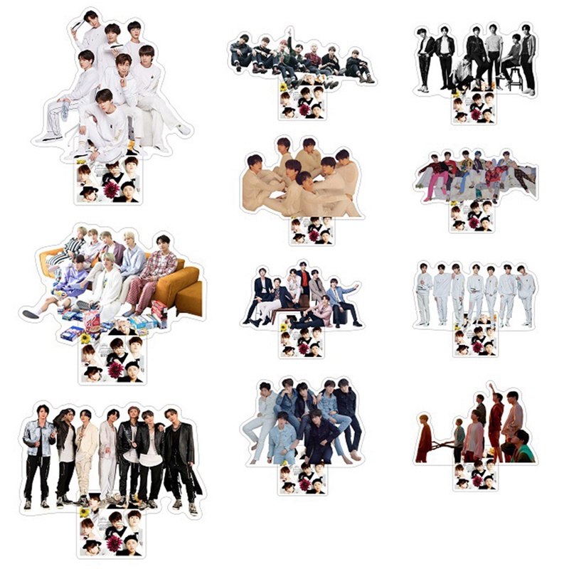 Mô Hình Bts Đứng Bằng Nhựa Acrylic Để Bàn Trang Trí