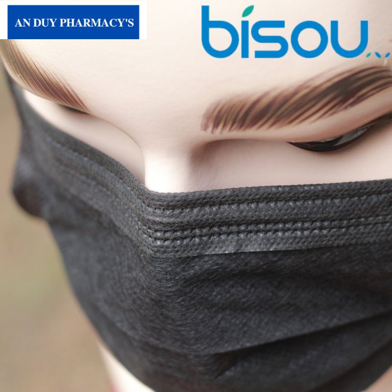 01 hộp Khẩu trang Y tế 4 lớp BISOU màu đen | BigBuy360 - bigbuy360.vn