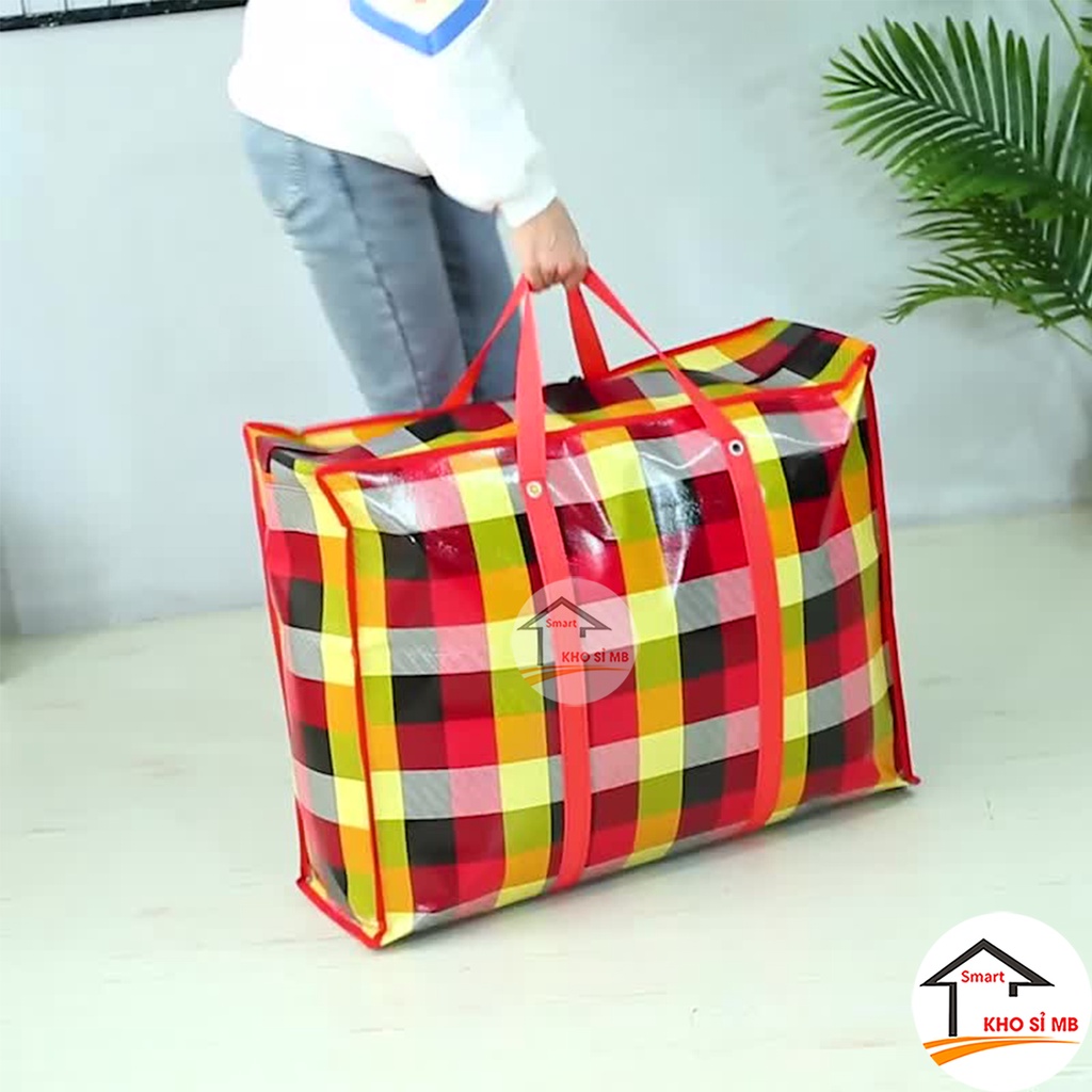 Túi dứa bạt đựng quần áo, túi bạt đựng đồ có khóa,, chăn chống thấm nước kho sỉ mb