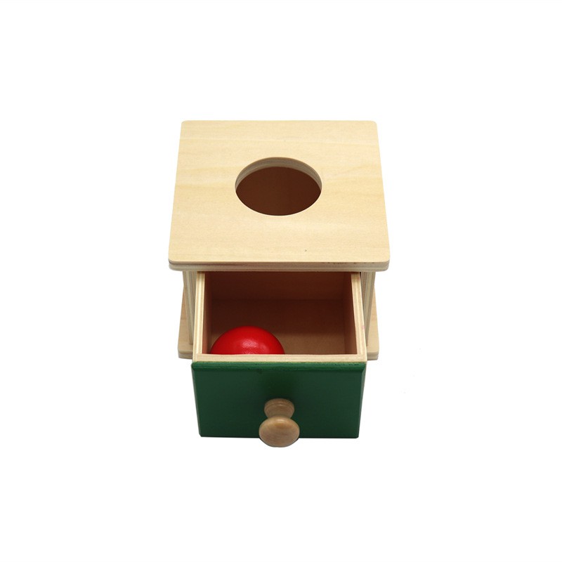 Hộp Thả Bóng - Hộp Thả Xu - Giáo Cụ Montessori - Phát Triển Phối Hợp Tay Mắt - Đồ Chơi Gỗ 0 - 3 Tuổi - Loại Đẹp