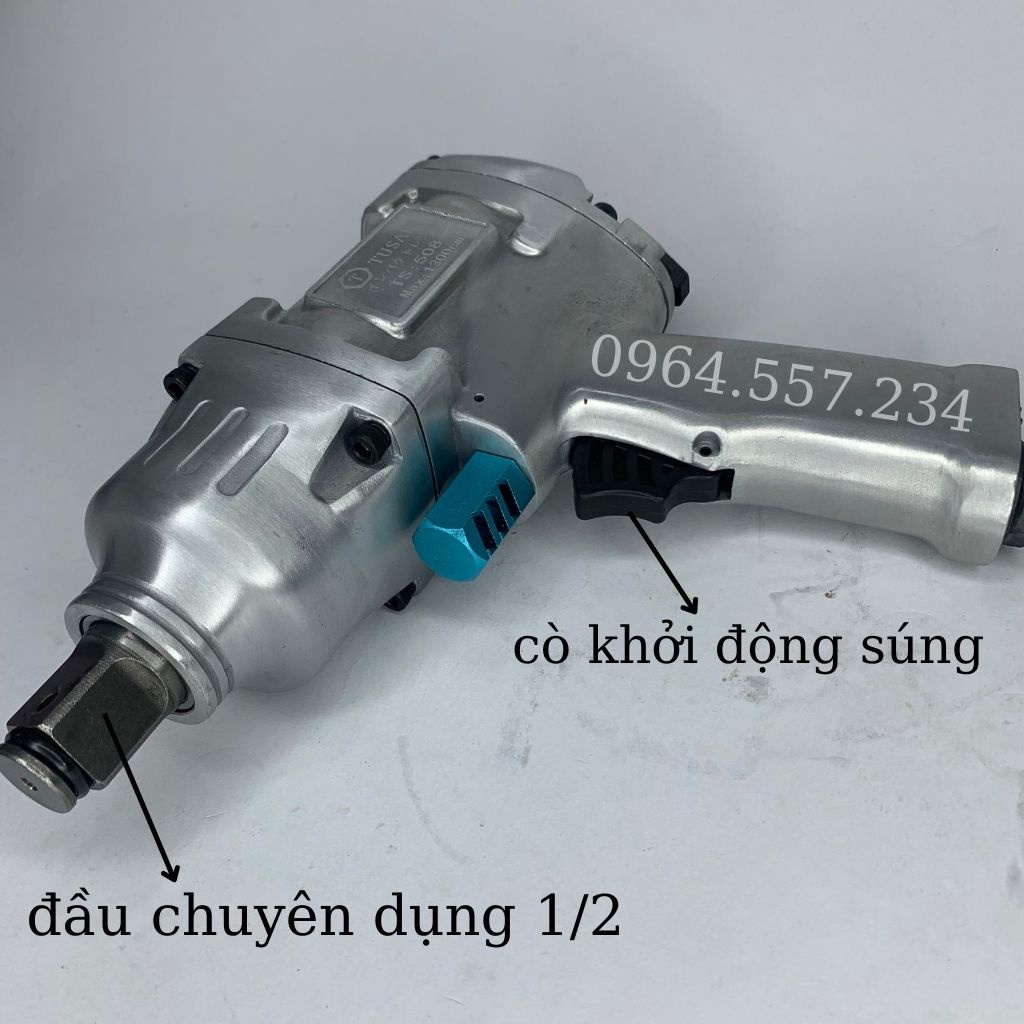 Súng siết bulong 3/4, máy mở ốc bulong Ts-508 bằng hơi khí nén TUSAKI JAPAN
