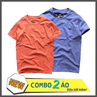 COMBO 2  Áo Thun Cổ Tròn Tay Ngắn Thêu Logo Vải Đẹp - SCB4PS003