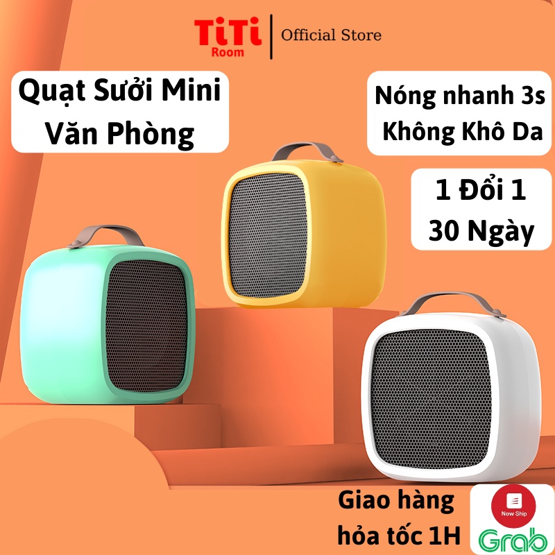 Máy quạt sưởi ấm mini đa năng tiết kiệm điện thông minh cao cấp nhỏ gọn 500W để bàn dành cho văn phòng TiTi