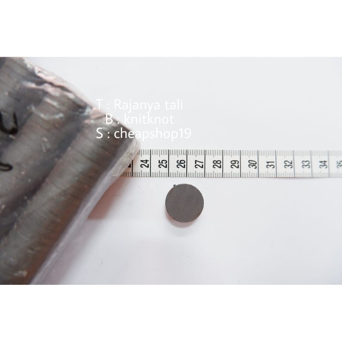 Đen Nam Châm Tròn Gắn Tủ Lạnh 20x3 mm (2 Mặt)