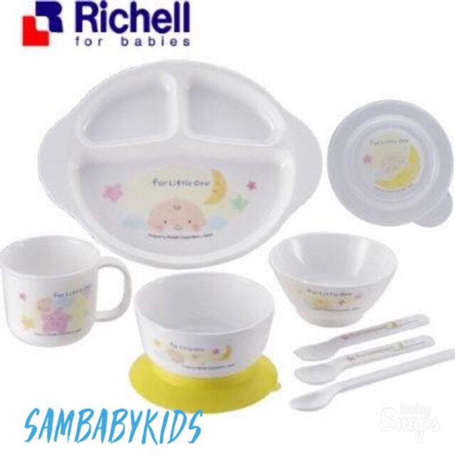 Bộ Bát Thìa Ăn Dặm 9 Món Richell RC53151 Chính Hãng Nhập Khẩu Nhật