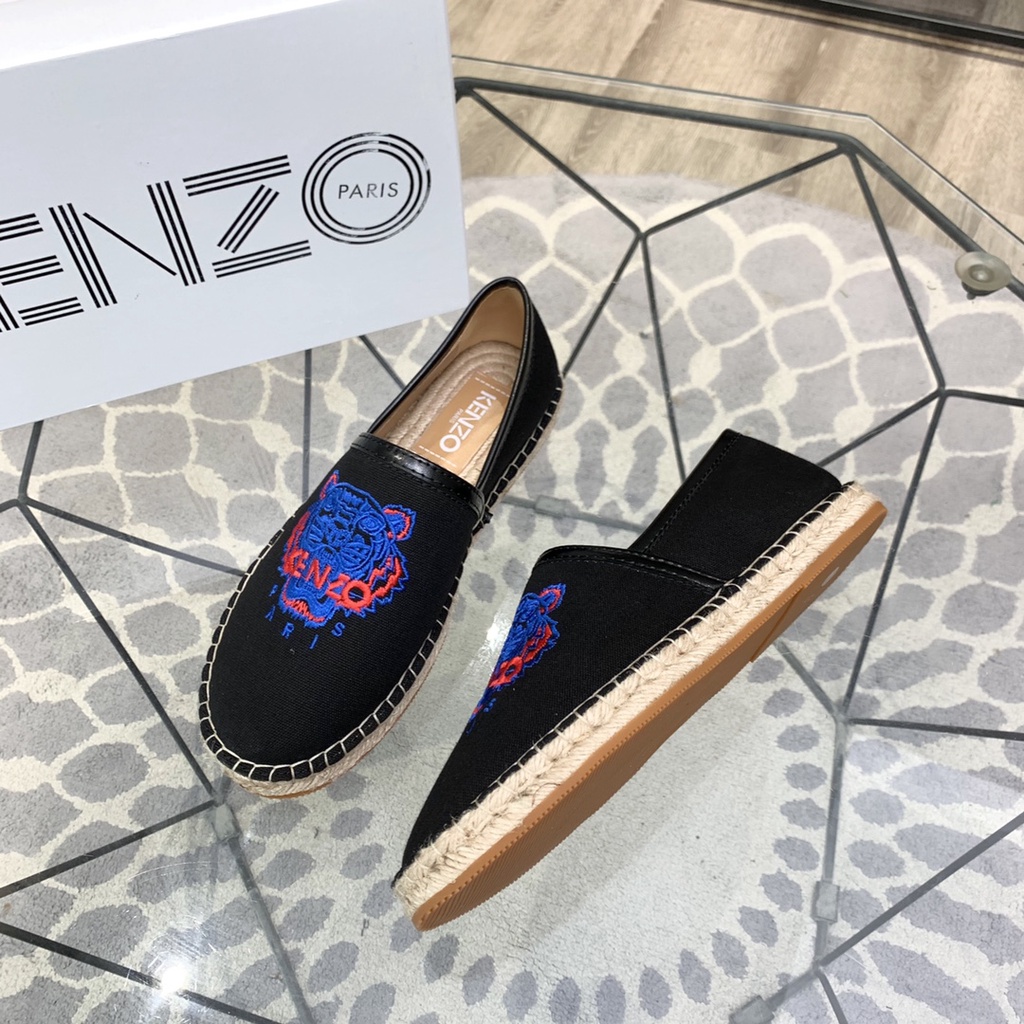 Giày đế cói nam da thật thời trang cao cấp Kenzo phong cách trẻ trung, cá tính