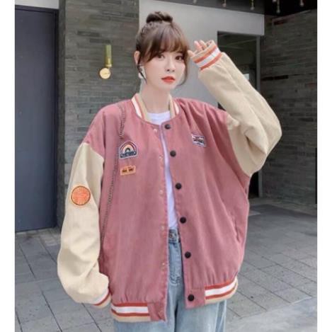 Áo khoác form rộng, áo khoác bomber vải kaki nhung cao cấp không xù lông 3 màu wata