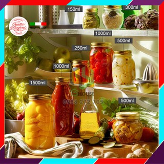 Hũ thủy tinh nắp vặn Quattro 1500ml