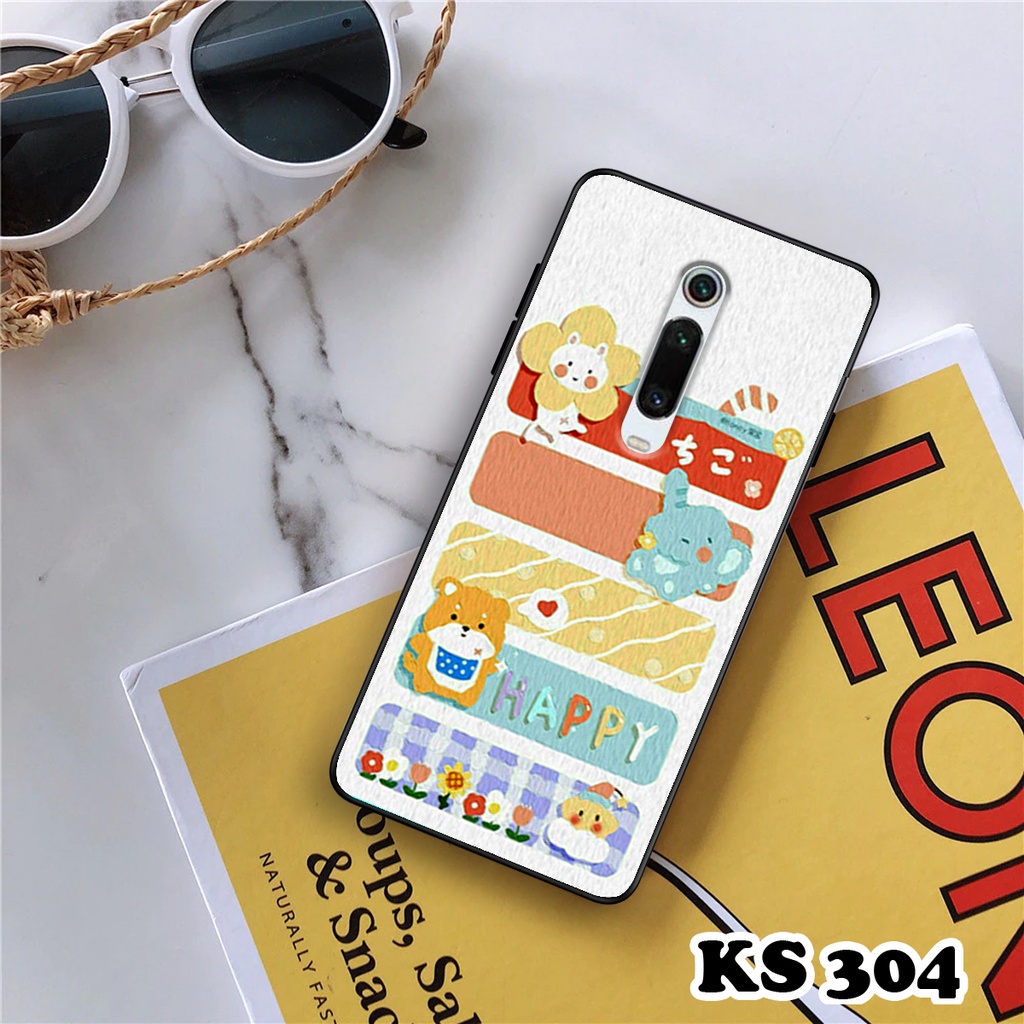 Ốp lưng Xiaomi Redmi K20 - Redmi K20 Pro - Redmi K30 - Ốp in hình gấu &amp; thỏ đang yêu - lưng nhám viền TPU cao cấp
