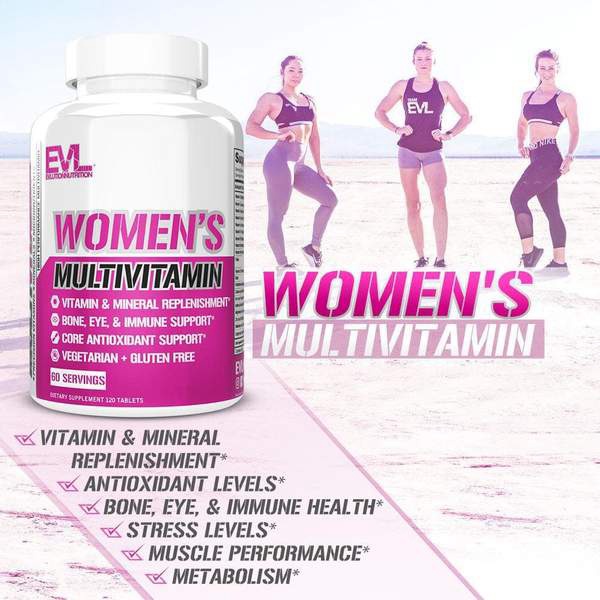 Viên Uống EVL WOMEN'S MULTI VITAMIN 120 VIÊN Cho Nữ Bổ Sung Đầy Đủ Các Vitamin Giúp Tăng Cường Hệ Miễn Dịch Dành