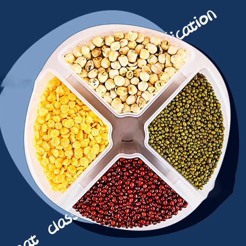 Hộp Nhựa Đựng Hạt Đậu Đỏ / Ngũ Cốc Có Nắp Đậy Siêu Tiện Lợi