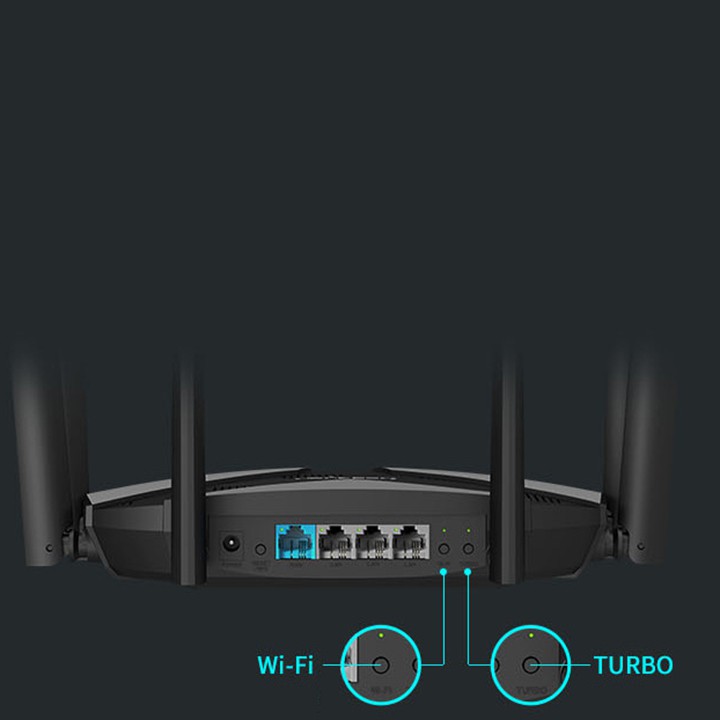 Router wifi 6 râu Mercury D126 1200M 4 cổng Lan 2.4gHz 5Ghz xuyên tường 5dBi - Bảnh hành 12 tháng