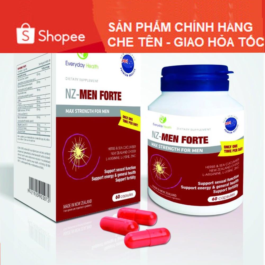 NZ–MEN FORTE- Hỗ trợ tăng cường sinh lý nam giới, giúp bổ thận, mạnh gân cốt, tăng chất lượng tinh trùng (60V)