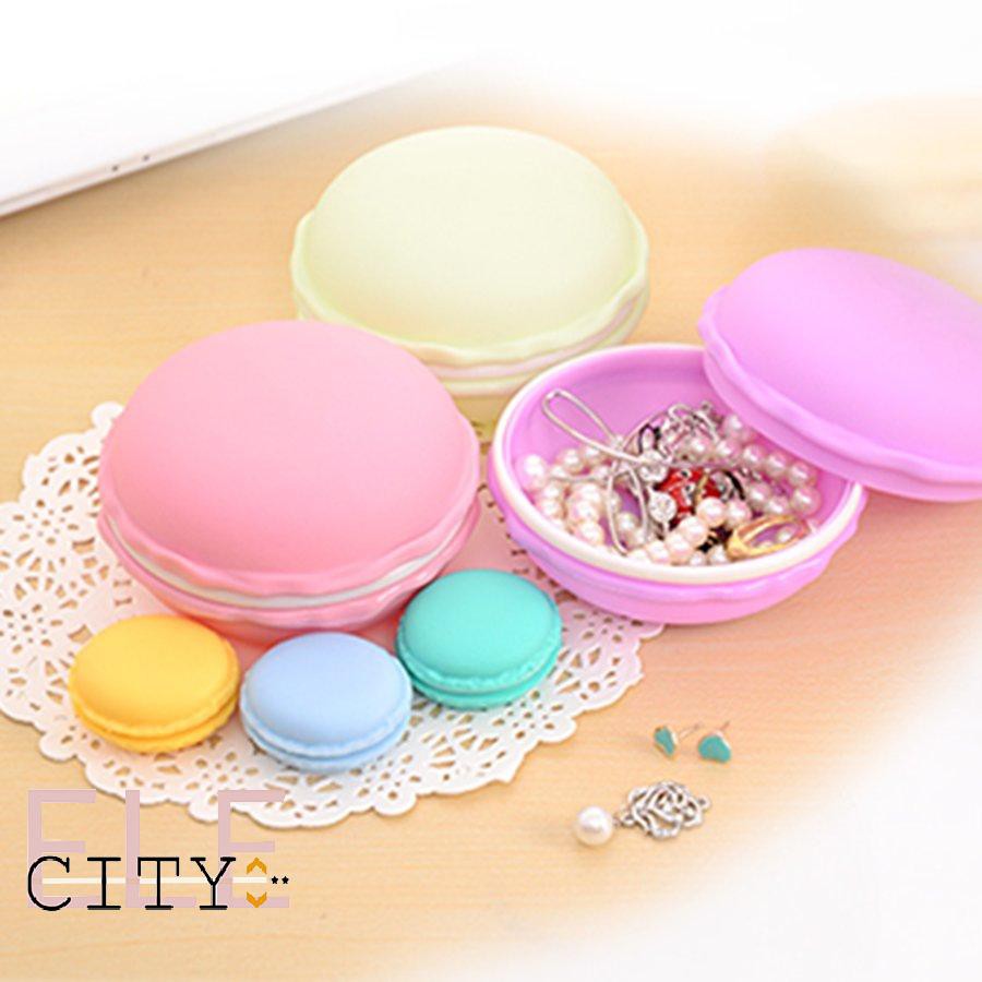 Hộp Đựng Trang Sức Hình Bánh Macaron 16 Ngăn