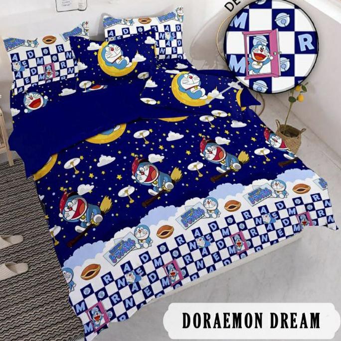 Bộ Chăn Ga Gối Hình Doraemon 2.2 1 Size 180x200...