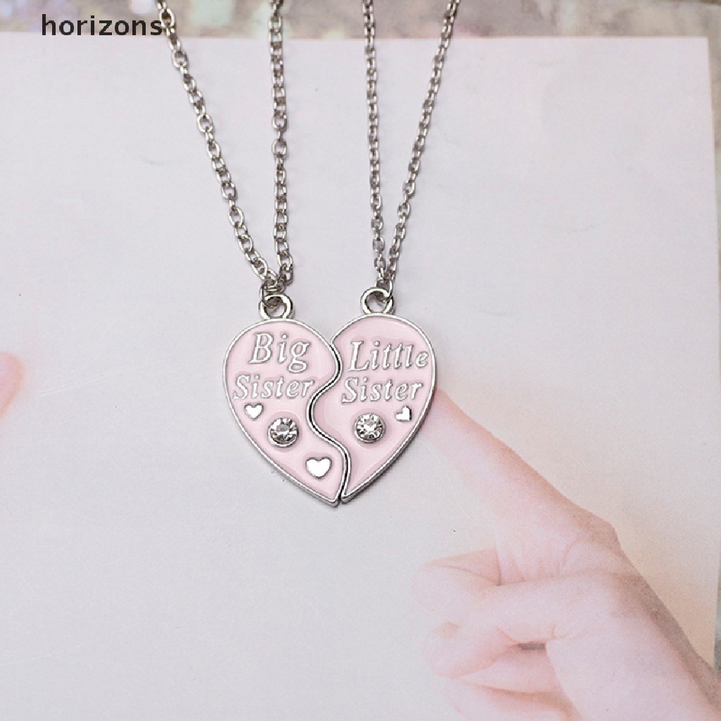 Set 2 dây chuyền tình bạn mặt kiểu nửa trái tim màu cầu vồng thời trang