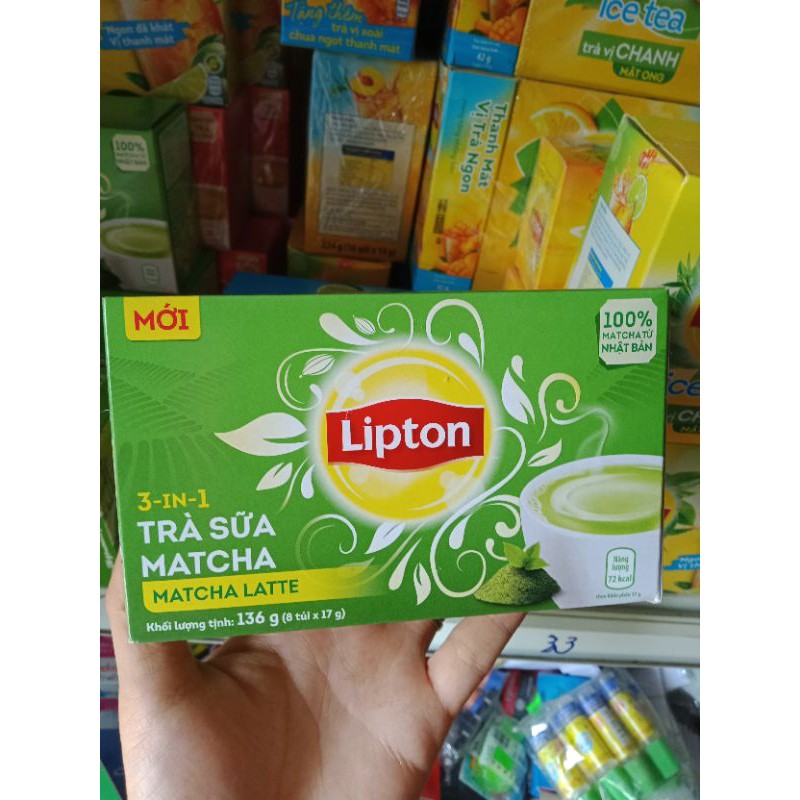 3in1 Trà Sữa Lipton MatCha Hộp 8 Túi 17g