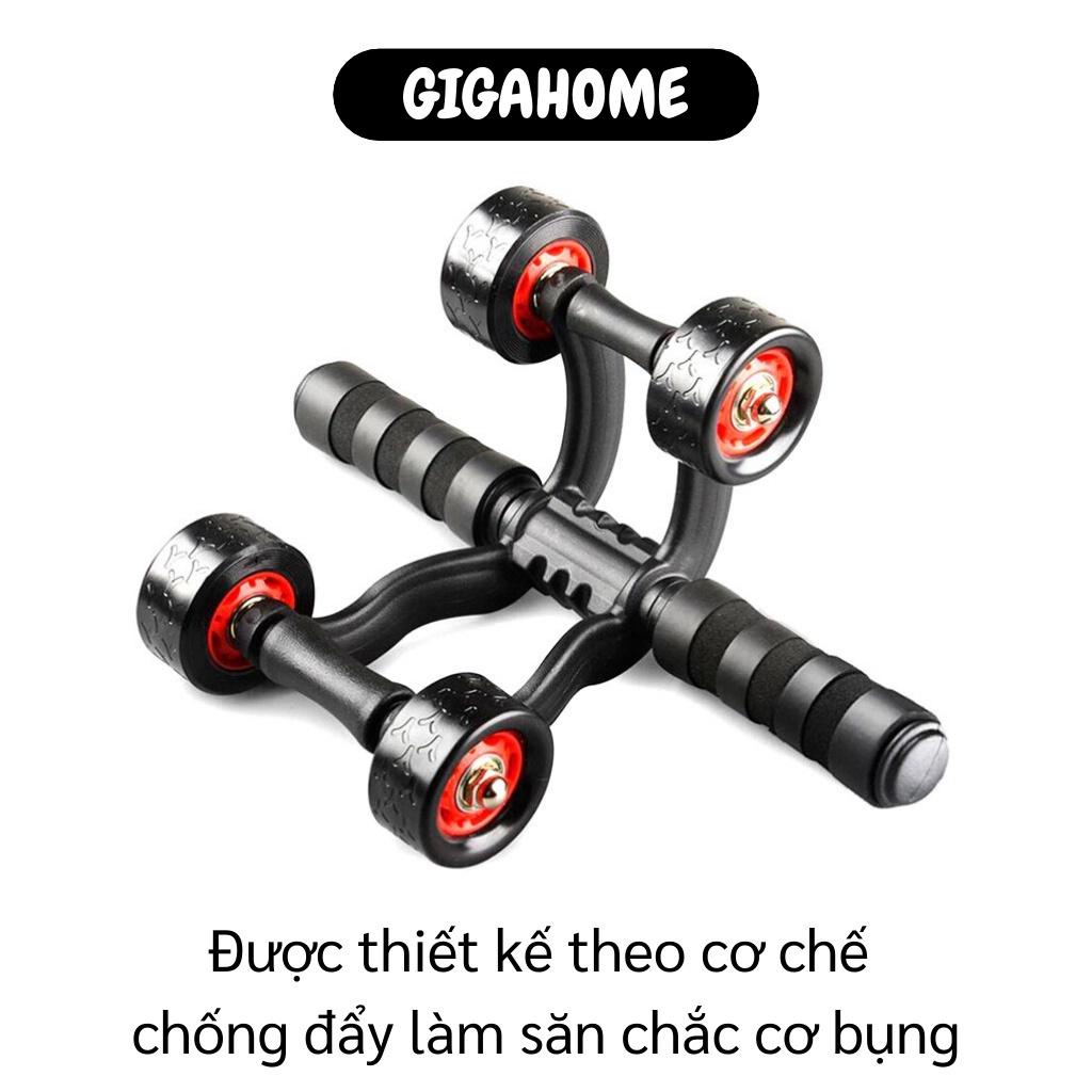 Con Lăn Tập Cơ Bụng GIGAHOME Dụng Cụ Tập Thể Thao Tại Nhà, Con Lăn 4 Bánh Tặng Kèm Thảm 3247