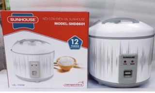 NỒI CƠM ĐIỆN 1,8l SUNHOUSE 8601