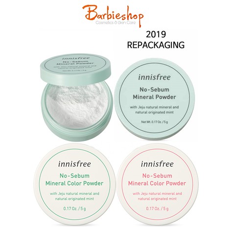 Phấn Phủ Bột kiềm dầu  Innisfree No Sebum Mineral + Blur Powder