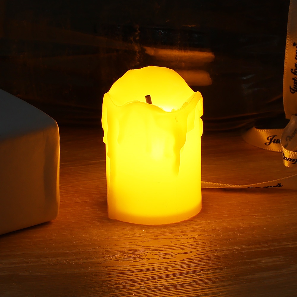 Đèn LED Trang Trí Mô Phỏng Hình Nến Nhiều Màu Sáng Tạo Sử Dụng Pin