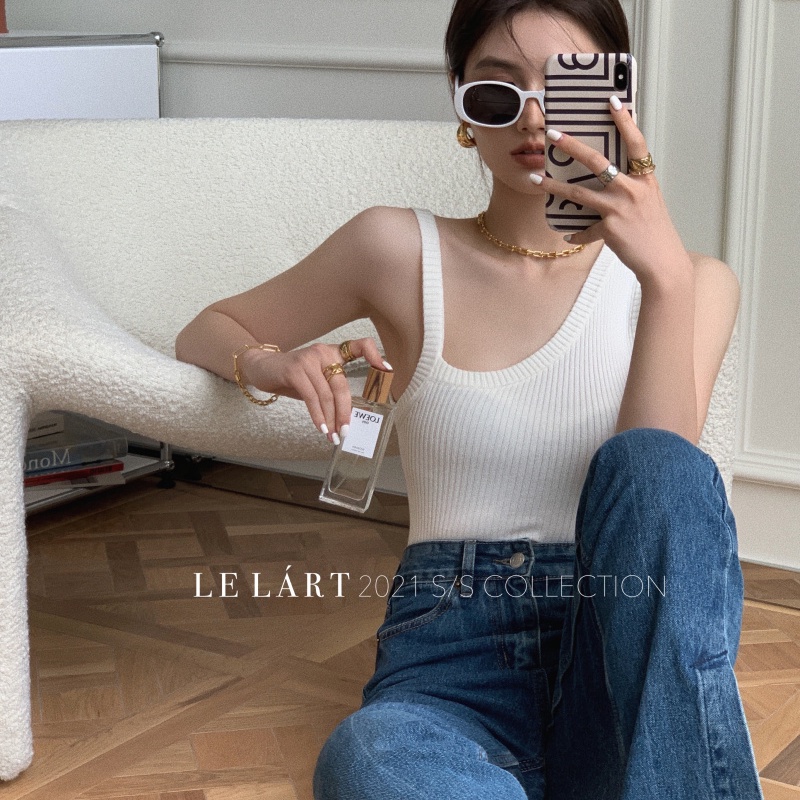 Áo Hai Dây Dáng Ôm Phong Cách Hàn Quốc Đơn Giản Thời Trang