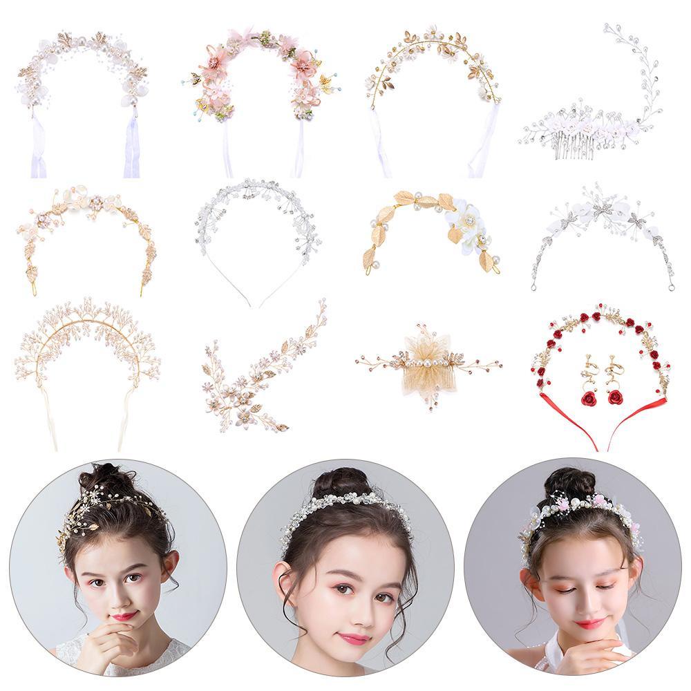 EUCA Vương Miện Cài Tóc Handmade Làm Quà Tặng Cho Bé Gái