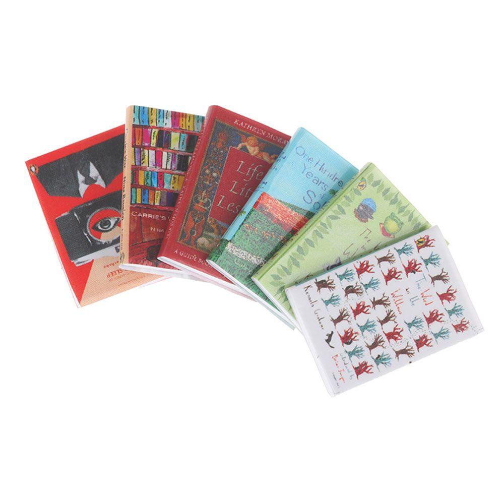RAINBOW Set 6 Mô Hình Cuốn Sách Mini Trang Trí Nhà Búp Bê