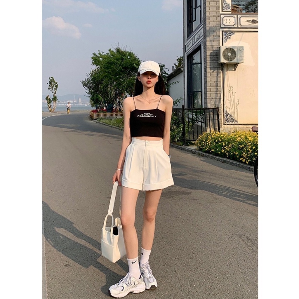 Quần Short Nữ Gập Gấu Quần đùi nữ vải tuyết mưa Gen J10 | BigBuy360 - bigbuy360.vn