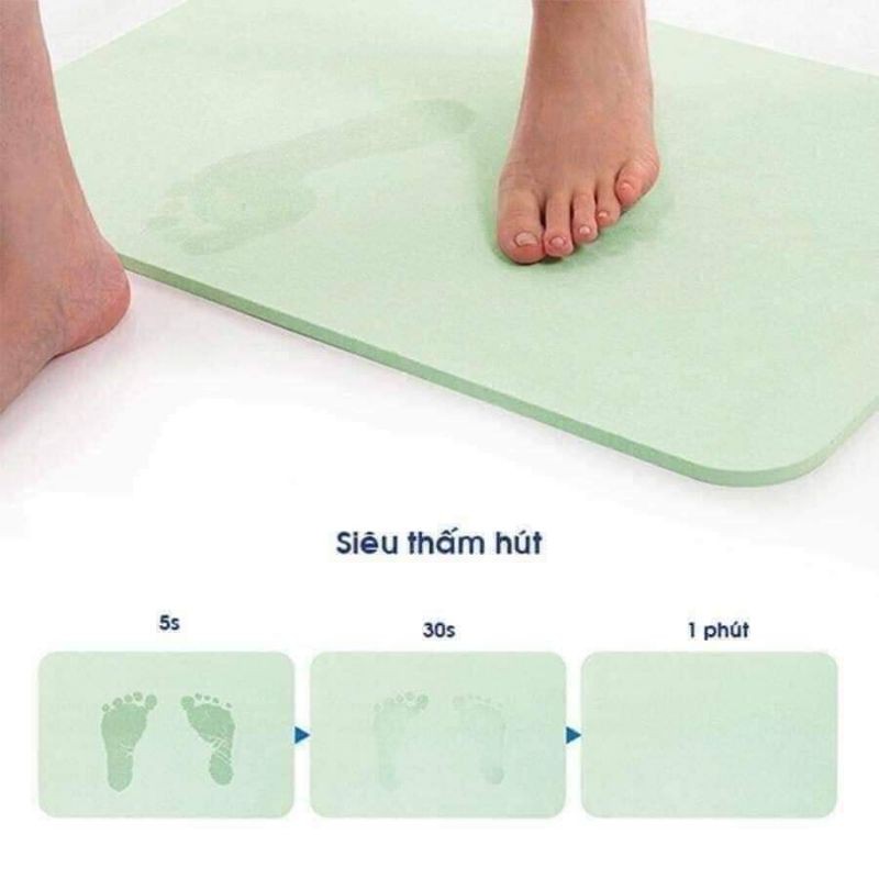 Thảm đá siêu thấm xuất Nhật Kích thước (60x39x0.9cm)