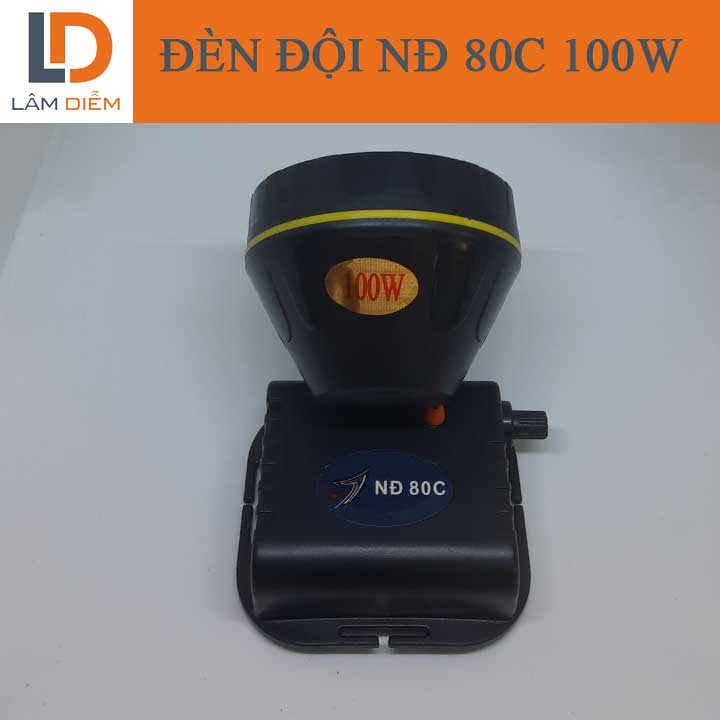 ĐÈN PIN SẠC ĐỘI ĐẦU 100W CÔNG TẮC XOAY CÓ MÀN HÌNH TỈ LỆ PHẦN TRĂM PIN NĐ 80C