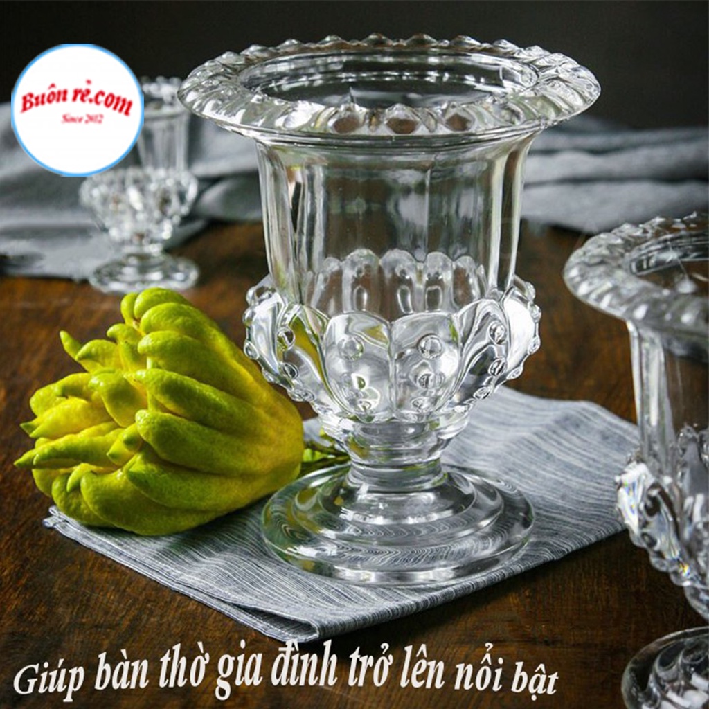 Ly bày phật thủ thủy tinh, cắm hoa độc đáo cao cấp sang trọng, tinh tế 00952/00953 - Buôn Rẻ