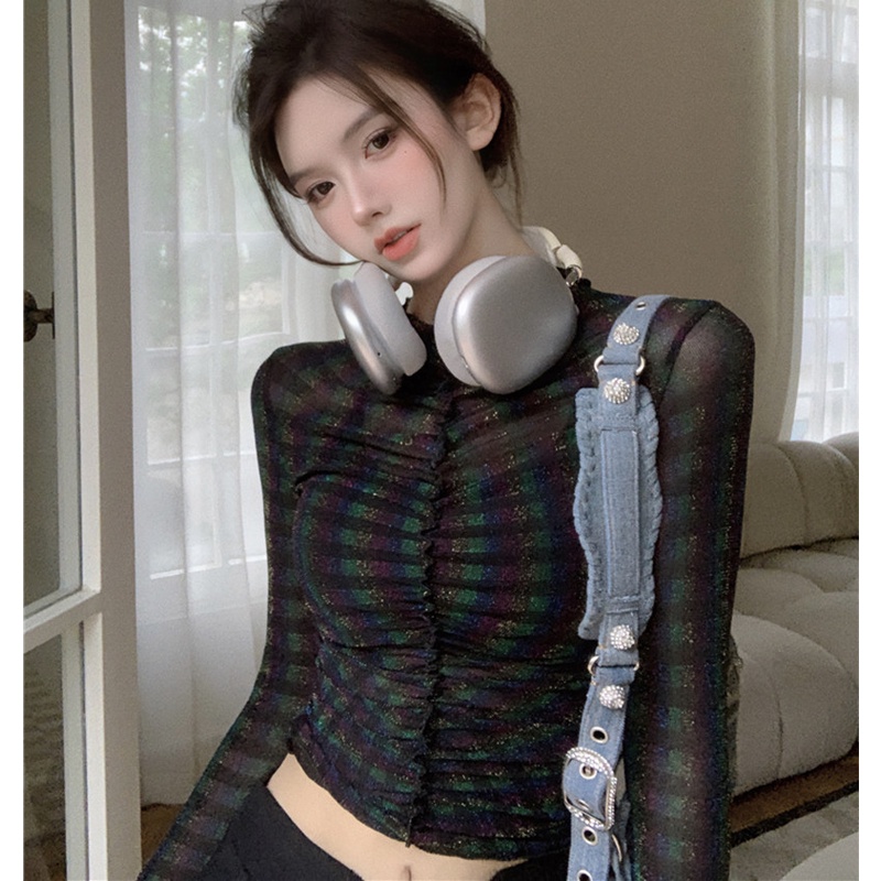 Áo Thun Tay Dài Dáng Ôm Quyến Rũ Trẻ Trung Cho Bạn Gái