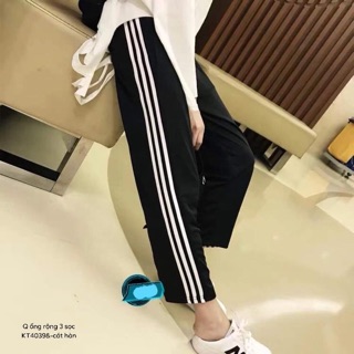 Quần ống rộng ba sọc -KT