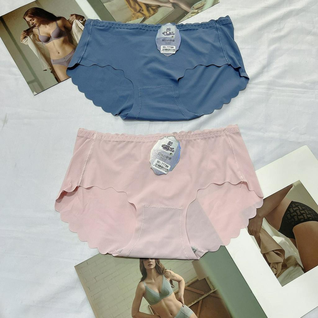Quần lót nữ su cao cấp 7778 trơn lưng vừa mềm mại thấm hút mồ hôi thoáng mát freesize từ 40kg-60kg