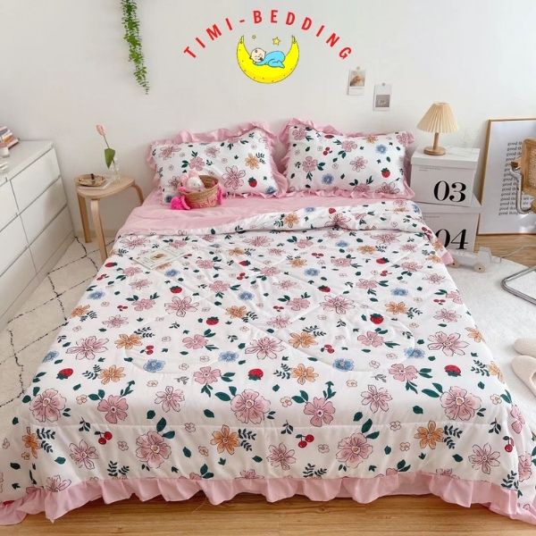 Bộ chăn ga đũi hè nhập khẩu cao cấp thoát mát, nhẹ nhàng và không bám dính – Timibedding