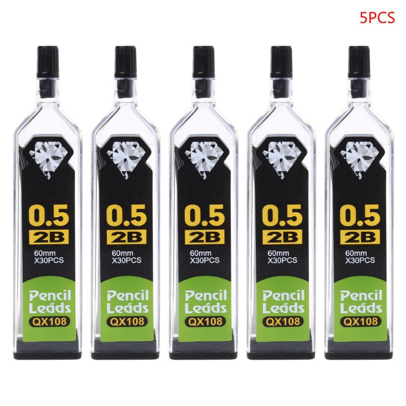 5 Ruột Bút Chì Bấm 0.3 / 0.5 / 0.7 / 0.9mm Hb 2b