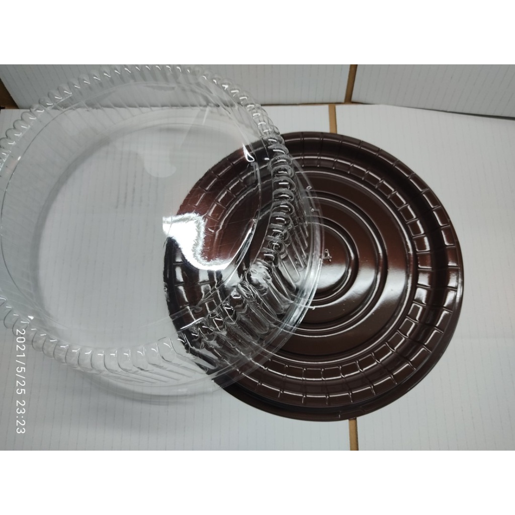 Lốc 50 - 100 Hộp Đựng Bánh Tròn A024 Đế Nâu , Đế Đen Giao Mầu Ngẫu Nhiên