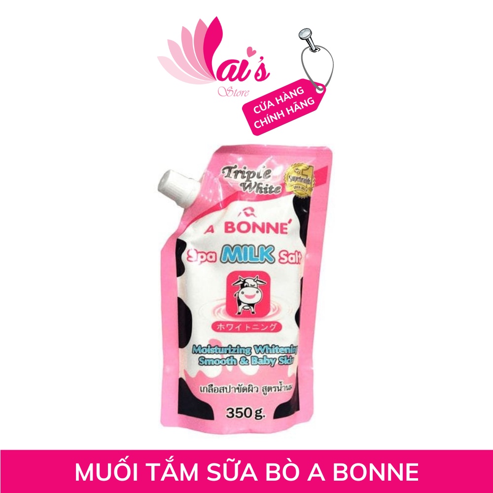 Muối Tắm Sữa Bò Tẩy Tế Bào Chết A Bonne Spa Milk Salt 350g Thái Lan, Cam kết hàng chính hãng - LAI'S STORE