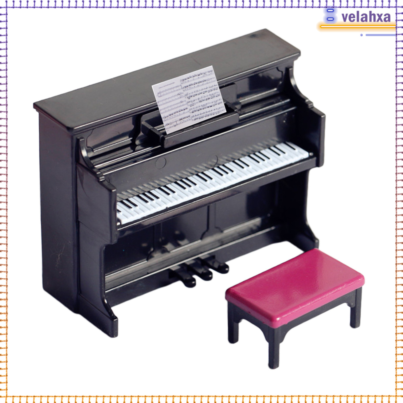 Đàn Piano Thu Nhỏ Với Ghế Nhân Tạo Độc Đáo Sống Động Trang Trí Nhà Búp Bê 12 Bjd 1/6