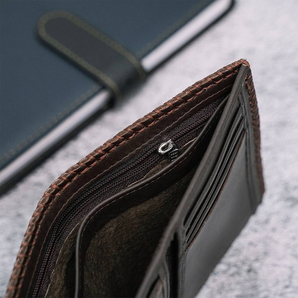 Bóp Ví Nam Da Bò 4U Handmade Nổi Bật F129