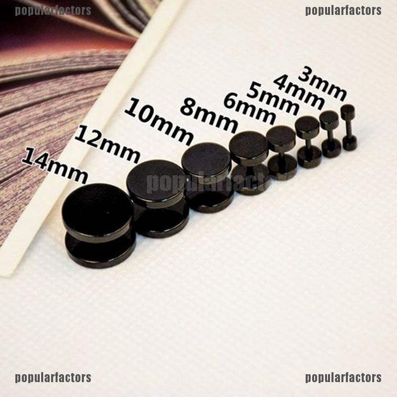 Set 2 Khuyên Tai Phong Cách gothic Bằng Thép Không Gỉ Thời Trang Cho Nam Nữ