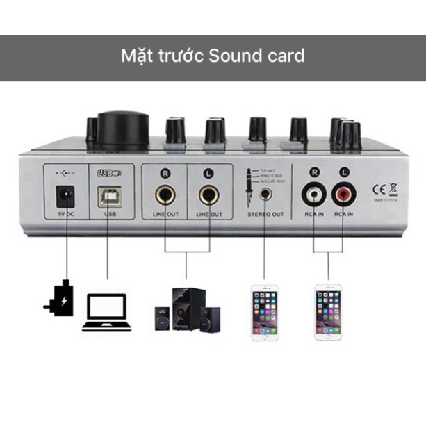 Bộ sound card U16K MK3 hay Sound card USB Alctron U16K K3 tích hợp nguồn 48V dùng cho tất cả các dòng mic thu âm ♥️♥️