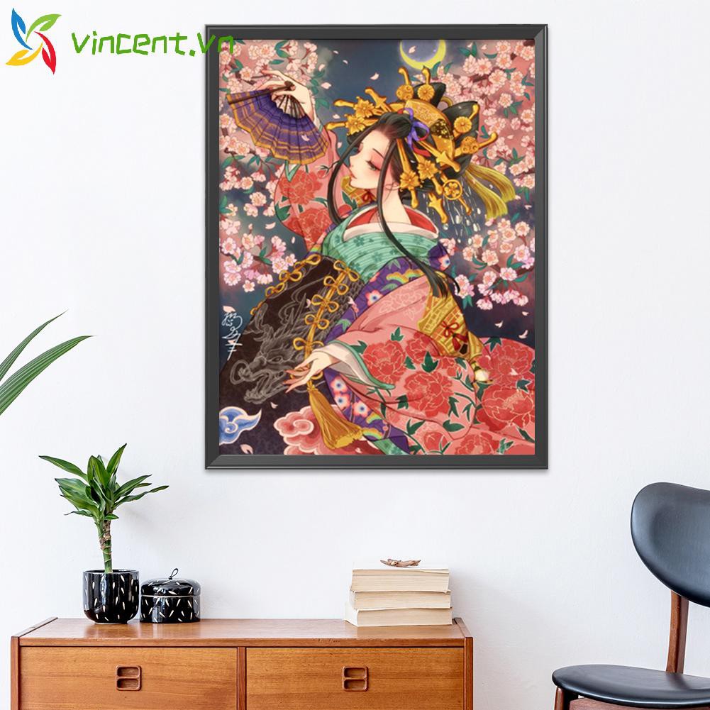 Bộ Tranh Thêu Chữ Thập 65x85cm Hình Cô Gái Múa Ba Lê 11ct