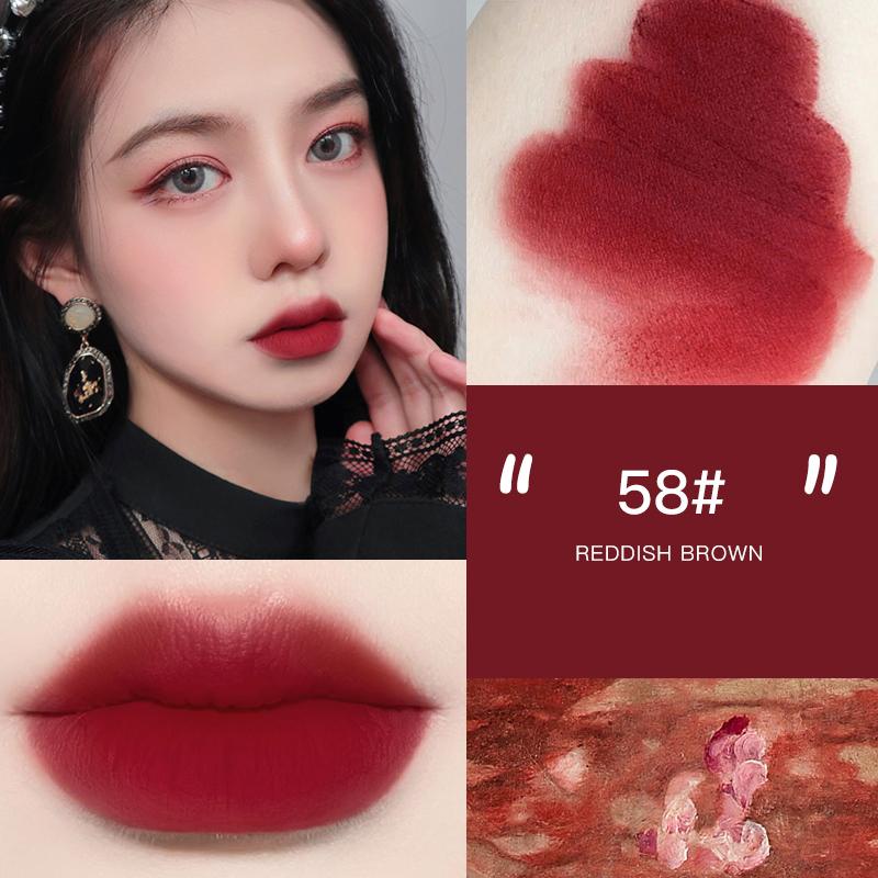 Son Kem Lì Son kem nhung lì Mousse Đóng Hộp Môi Bùn Môi Men Velvet Matte Cá Tuyết