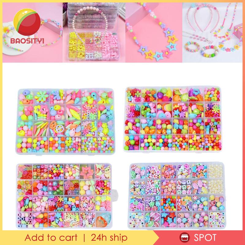 Bộ 450 Hạt Xâu Chuỗi Làm Trang Sức Cho Bé